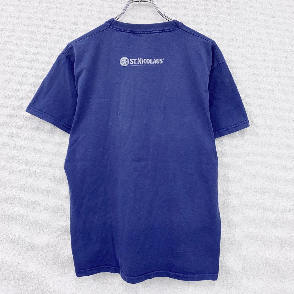 FRUIT OF THE LOOM　ST.NICOLAUS　聖ニコラウス　半袖Tシャツ　紺　ネイビー　Lサイズ　古着