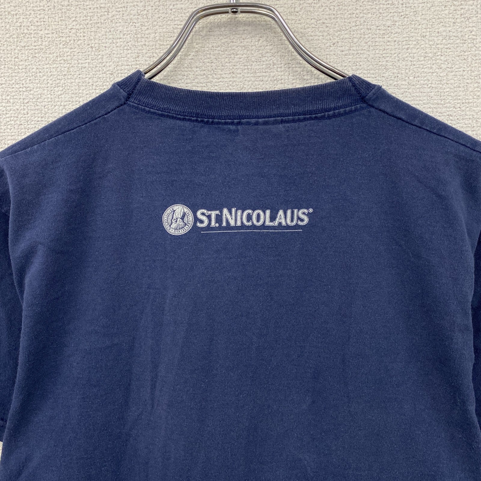 FRUIT OF THE LOOM　ST.NICOLAUS　聖ニコラウス　半袖Tシャツ　紺　ネイビー　Lサイズ　古着