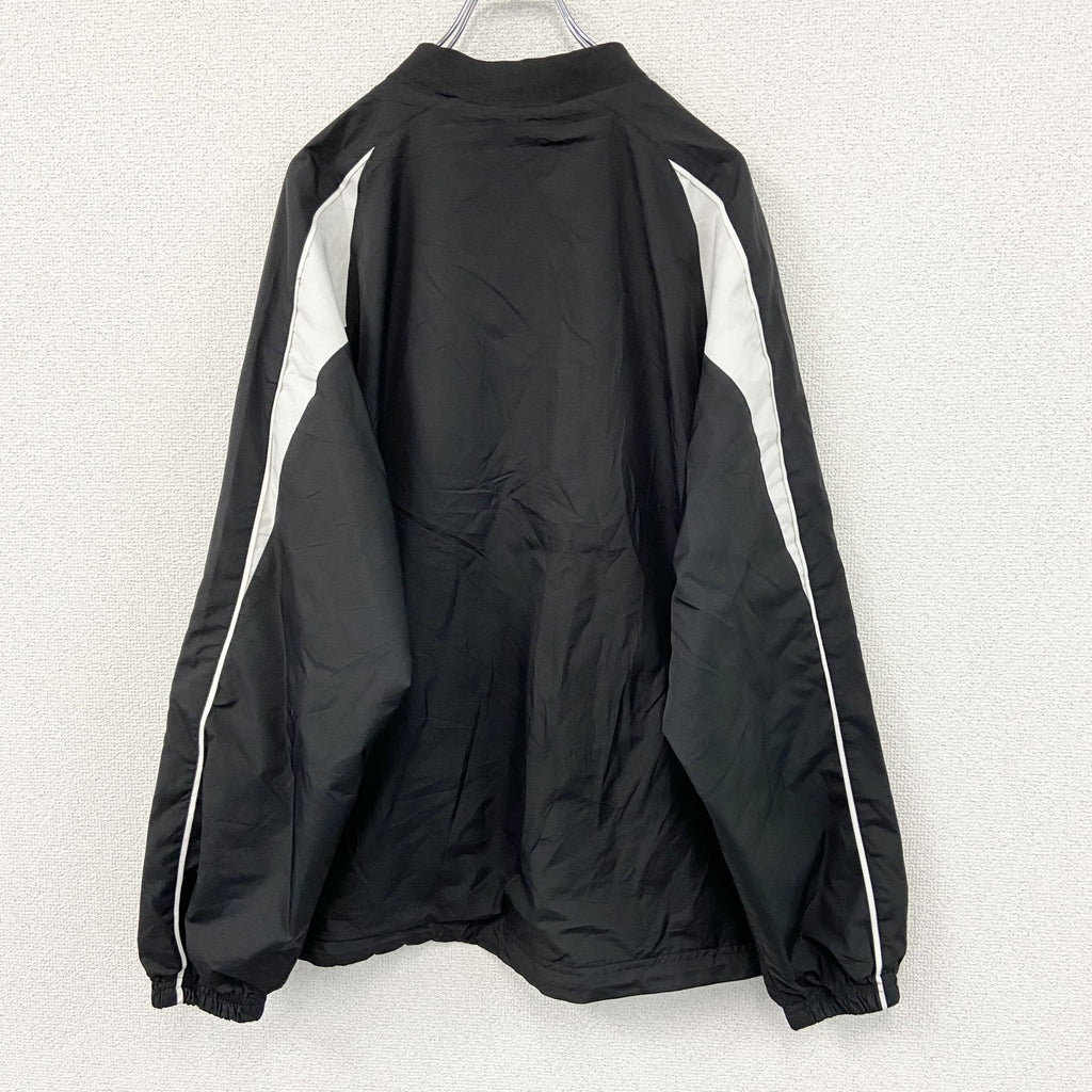 90s　Holloway　ホロウェイ　プルオーバージャケット　ワッペン　アーチプリント　ヴィンテージ　黒　ブラック　Mサイズ　古着