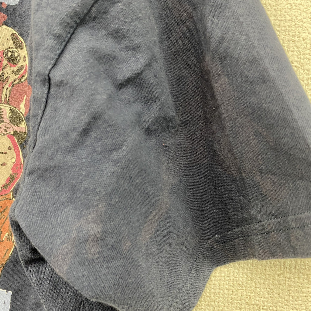 90s～　Weird fish　半袖プリントTシャツ　グラフィックT　ヴィンテージ　紺　ネイビー　Sサイズ　古着