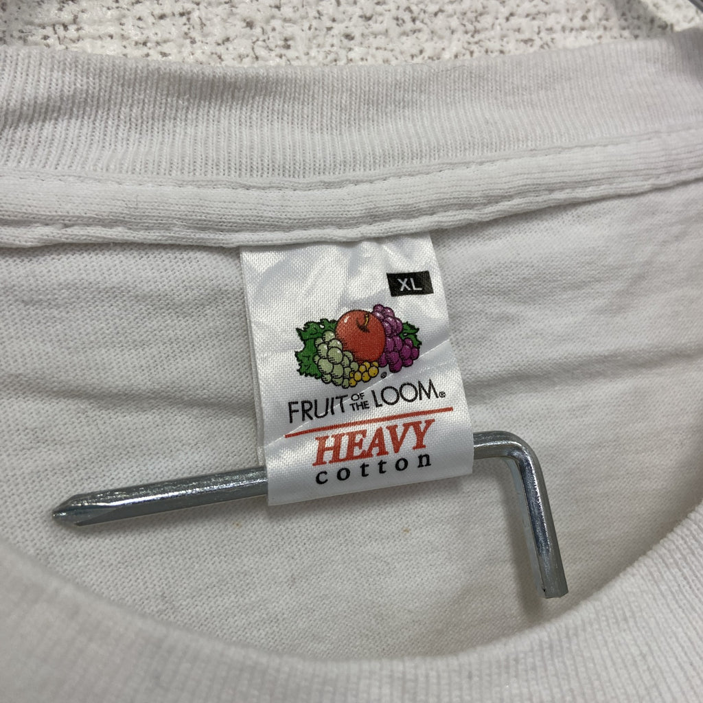 FRUIT OF THE LOOM　フルーツオブザルーム　半袖プリントTシャツ　CGT　白　ホワイト　XLサイズ　古着