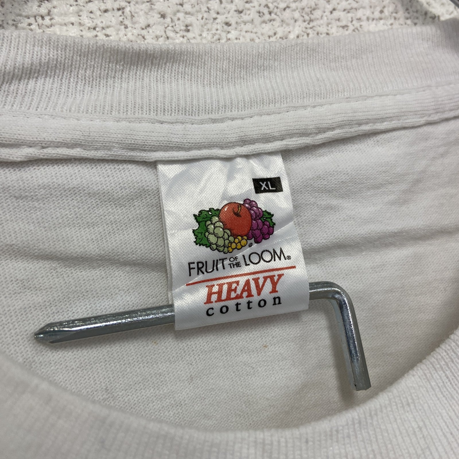 FRUIT OF THE LOOM　フルーツオブザルーム　半袖プリントTシャツ　CGT　白　ホワイト　XLサイズ　古着