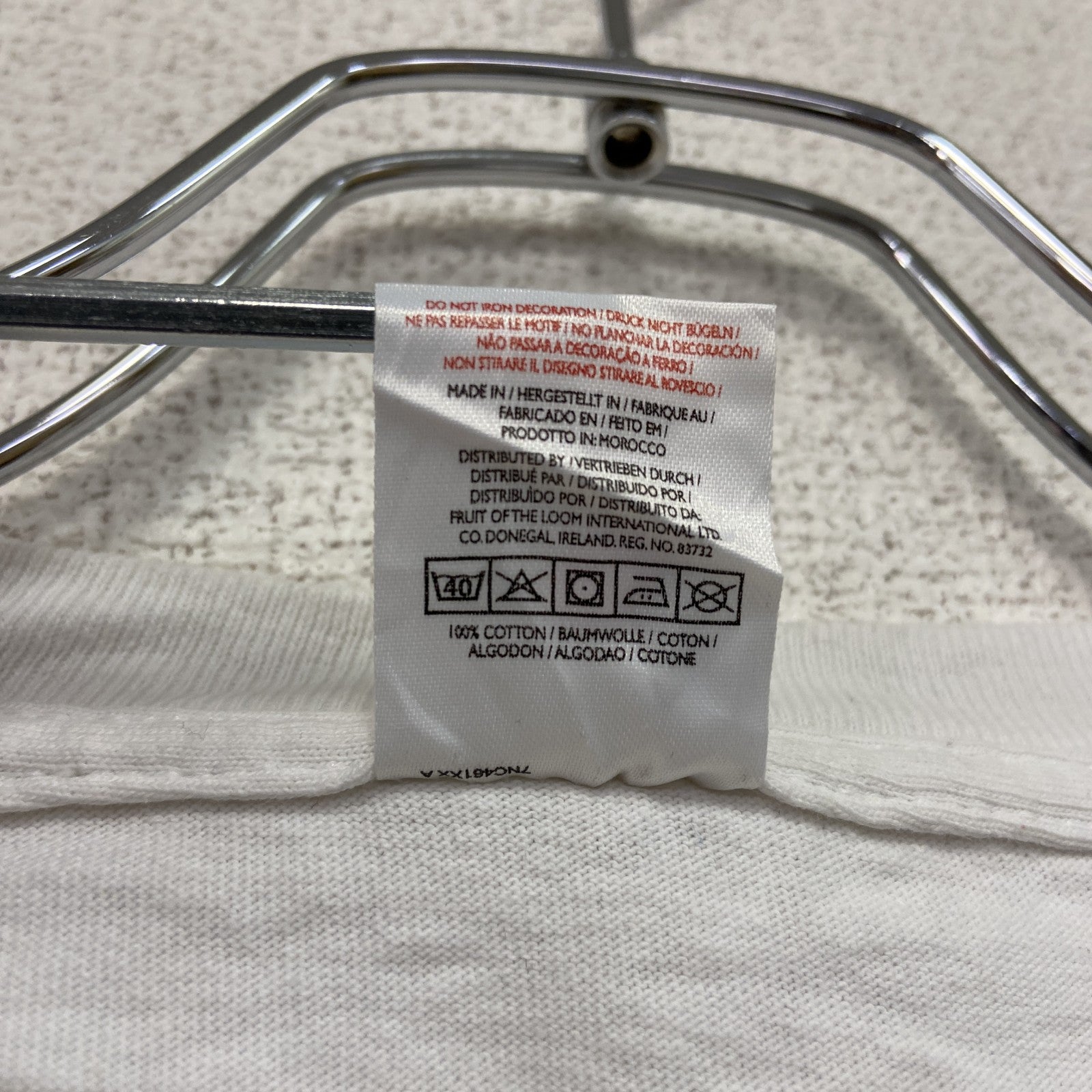 FRUIT OF THE LOOM　フルーツオブザルーム　半袖プリントTシャツ　CGT　白　ホワイト　XLサイズ　古着