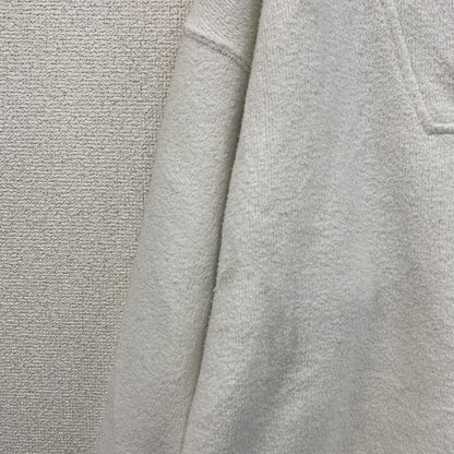 90s　Disney　ディズニー　Mickey Mouse　ハーフボタンスウェット/トレーナー　白　ホワイト　XLサイズ