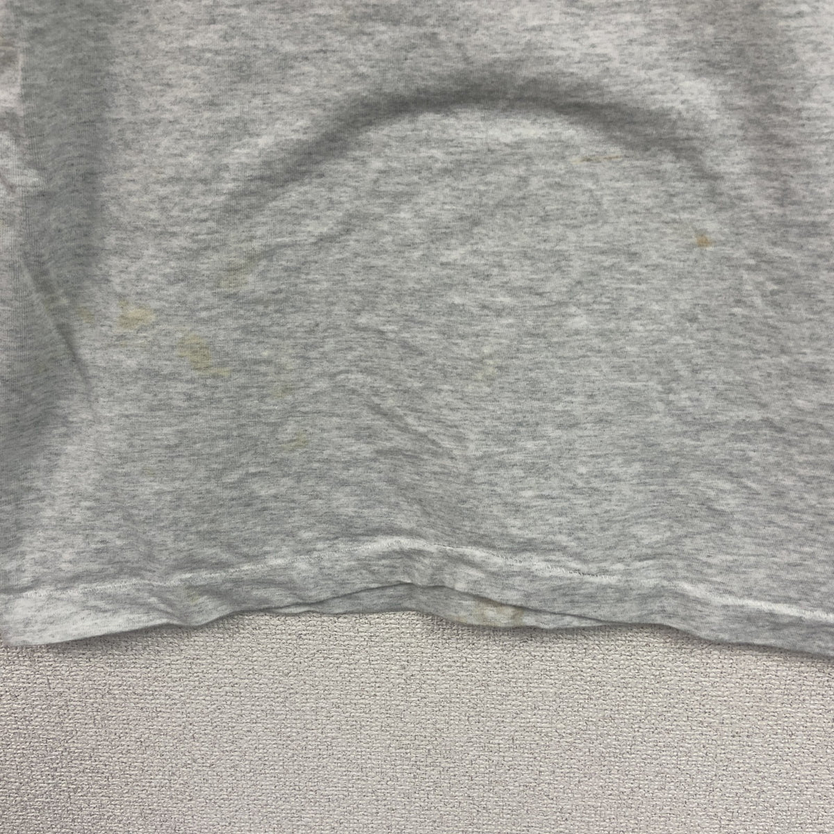 FRUIT OF THE LOOM　フルーツオブザルーム　半袖プリントTシャツ　シングルステッチ　霜降りグレー　Lサイズ カットソー メンズ コットン 古着