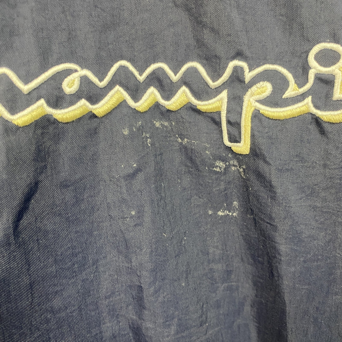90s　champion　チャンピオン　プルオーバーナイロンジャケット　ヴィンテージ　紺　ネイビー　Mサイズ　古着