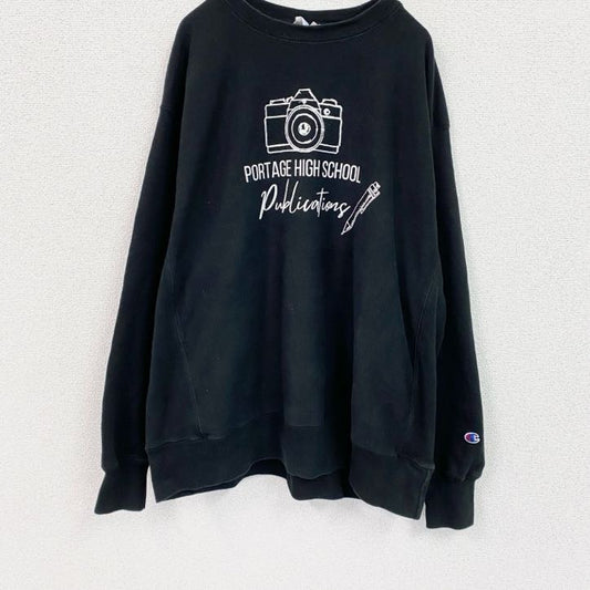 00s　champion　チャンピオン　リバースウィーブ　スウェット/トレーナー　黒　ブラック　XLサイズ