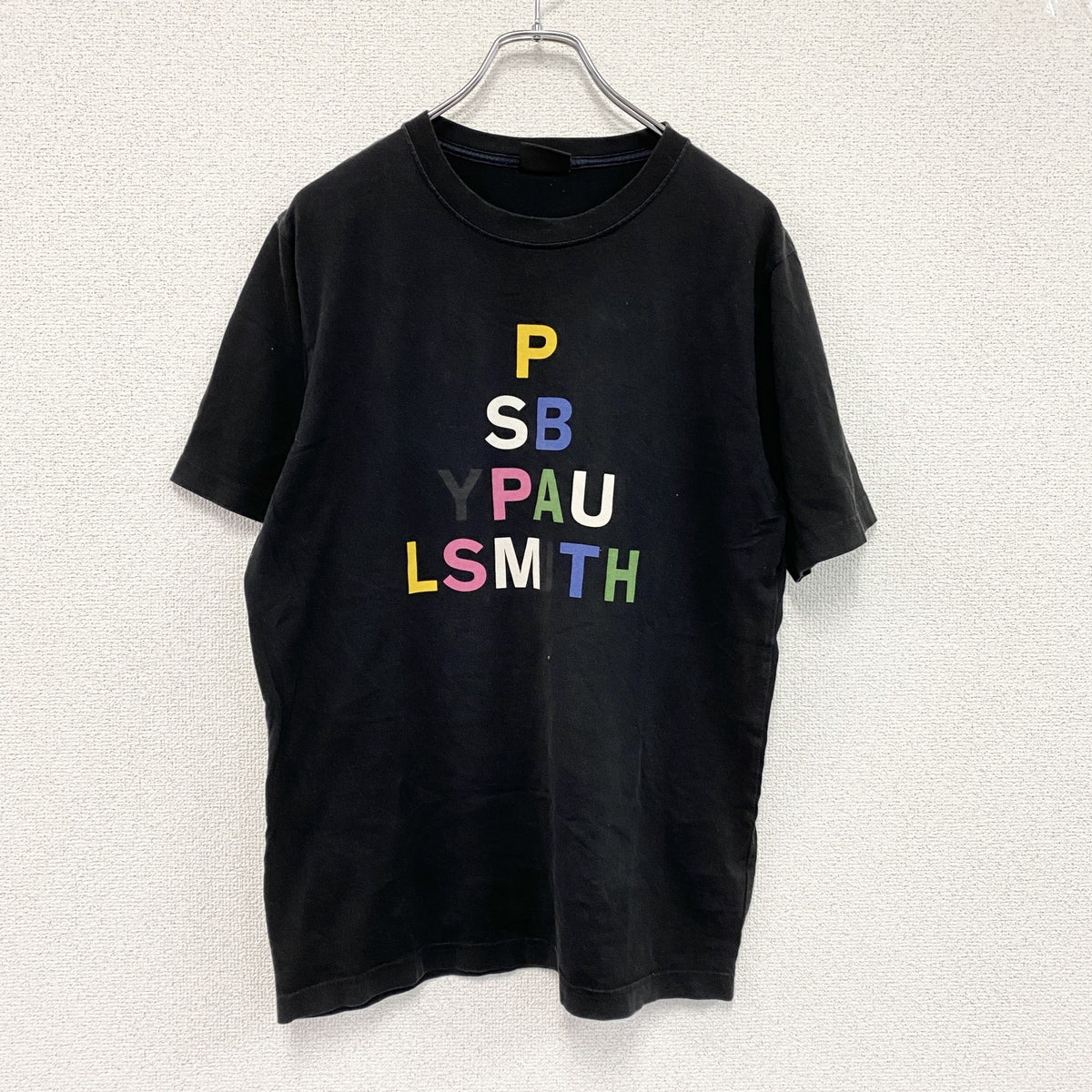 Paul Smith　ポールスミス　半袖プリントTシャツ　黒　ブラック　Lサイズ　古着