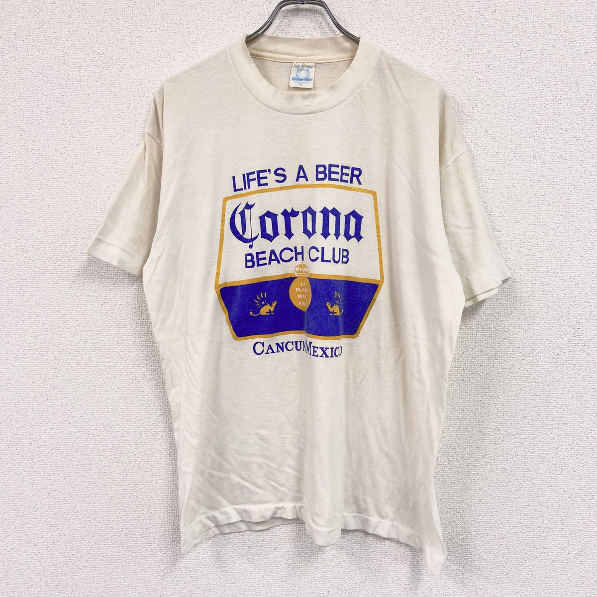 PEPE&ROSE　半袖企業ラベルプリントTシャツ　コロナエキストラ　コロナ　シングルステッチ　白　ホワイト　XLサイズ　古着