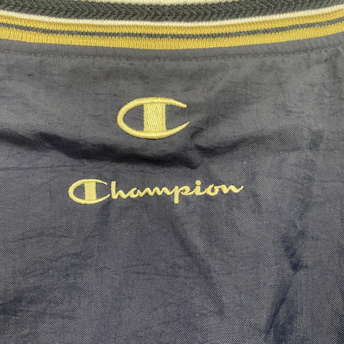 90s　champion　チャンピオン　プルオーバーナイロンジャケット　ヴィンテージ　紺　ネイビー　Mサイズ　古着