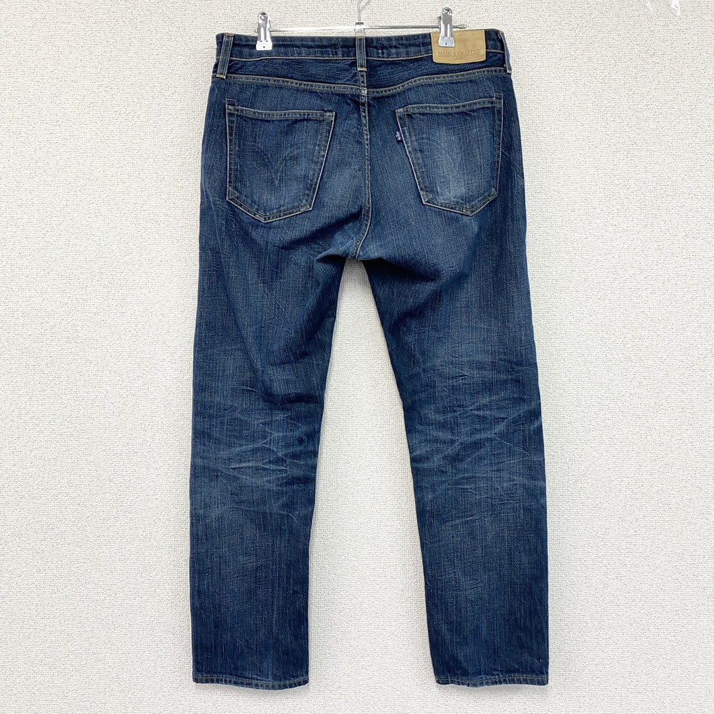 Levi’s　リーバイス　デニムパンツ/ジーンズ　ジップフライ　縦落ち　インディゴ　W33サイズ メンズ コットン 古着