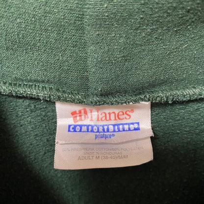 古着 used　Hanes　ヘインズ　長袖パーカー　ロゴプリントスウェット　OREGONDUCKS　緑　グリーン　秋冬服　Mサイズ