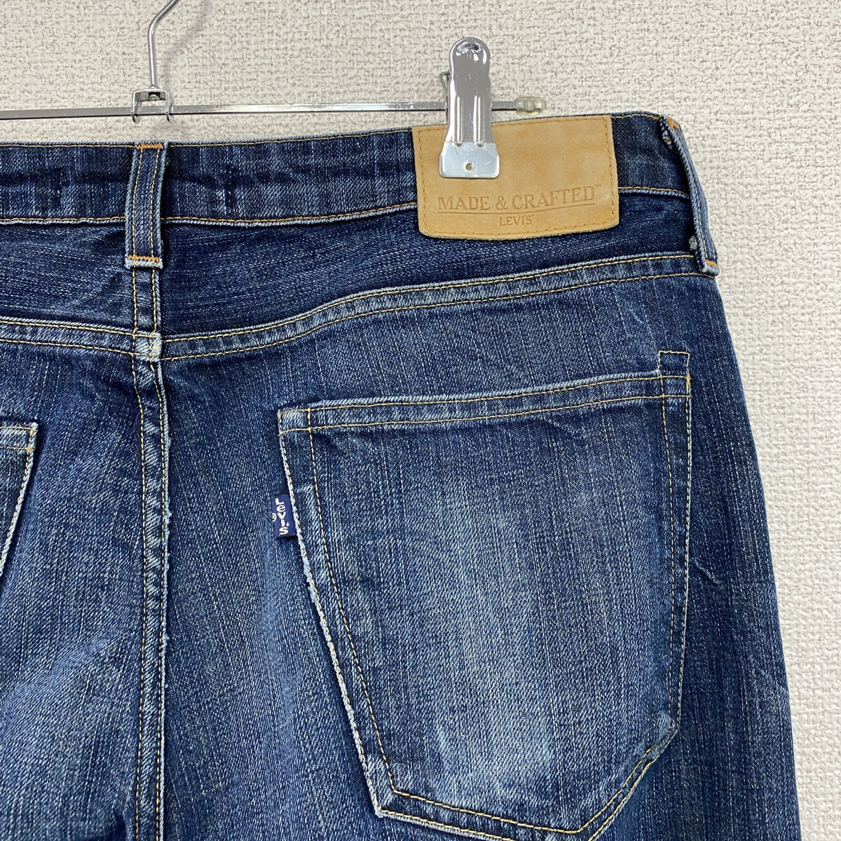 Levi’s　リーバイス　デニムパンツ/ジーンズ　ジップフライ　縦落ち　インディゴ　W33サイズ メンズ コットン 古着