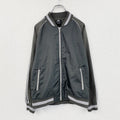 adidas　アディダス　トラックジャケット/ジャージ　デカロゴ　ダークグレー　Oサイズ　古着