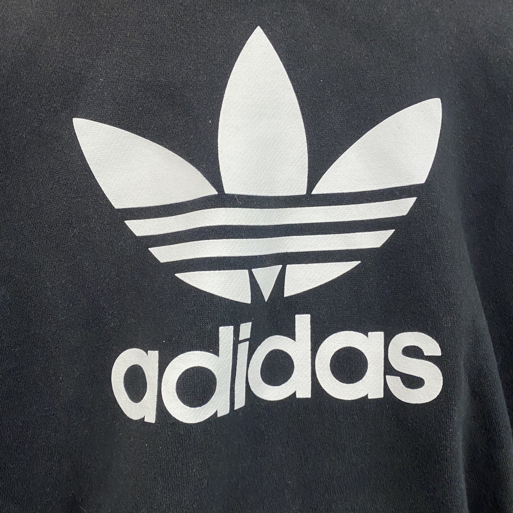 adidas　アディダス　スウェットパーカー/フーディー　黒　ブラック　Sサイズ　古着