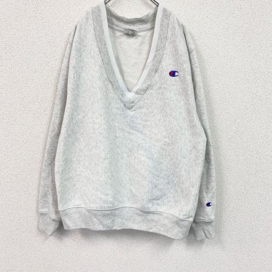 00s　champion　チャンピオン　リバースウィーブ　スウェット/トレーナー　Vネック　グレー　Lサイズ