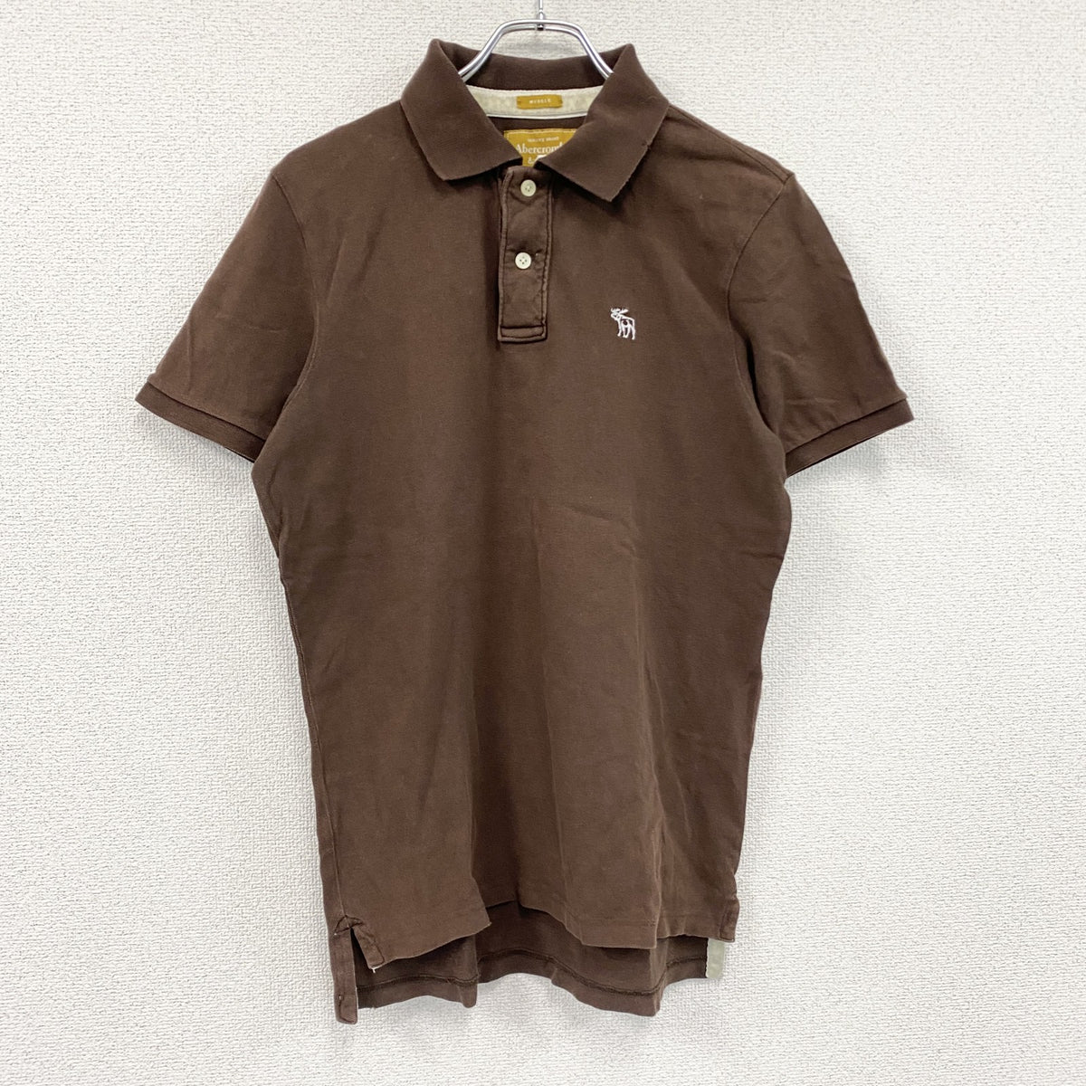 Abercrombie&Fitch　アバクロンビー&フィッッチ　半袖ポロシャツ　茶色　ブラウン　Mサイズ　古着