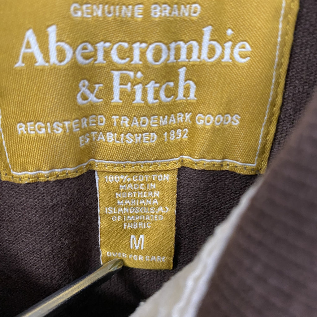 Abercrombie&Fitch　アバクロンビー&フィッッチ　半袖ポロシャツ　茶色　ブラウン　Mサイズ　古着