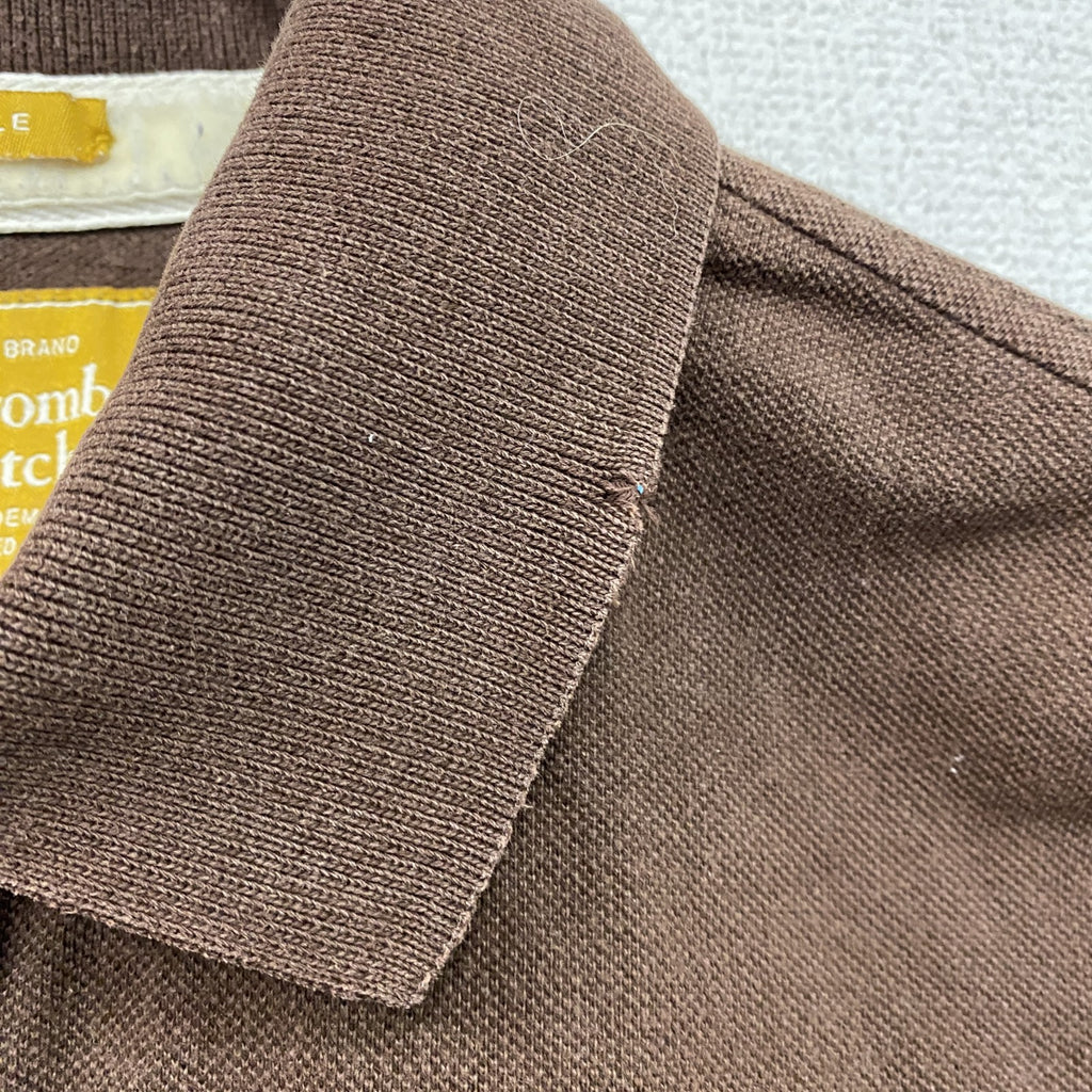 Abercrombie&Fitch　アバクロンビー&フィッッチ　半袖ポロシャツ　茶色　ブラウン　Mサイズ　古着