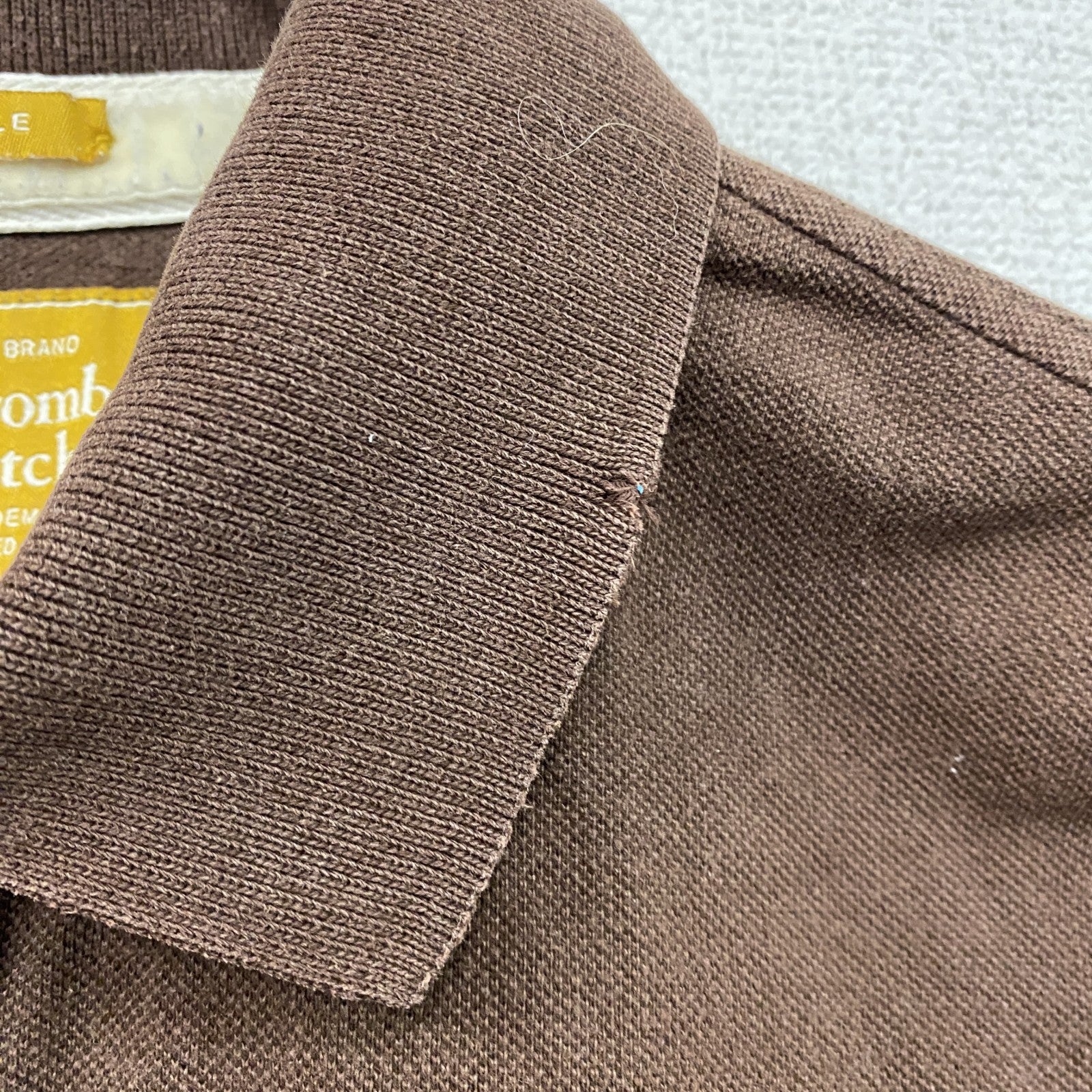 Abercrombie&Fitch　アバクロンビー&フィッッチ　半袖ポロシャツ　茶色　ブラウン　Mサイズ　古着