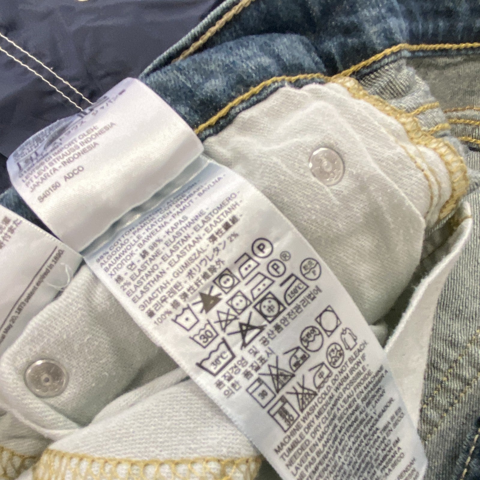 Levi’s　リーバイス　511　デニムパンツ/ジーンズ　ジップフライ　インディゴ　W34サイズ　古着