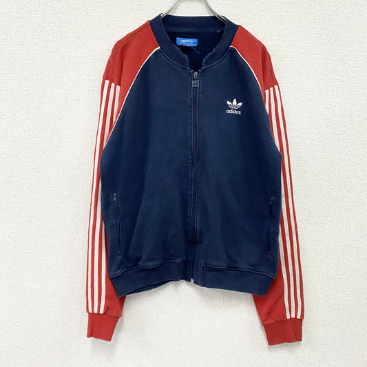 adidas　アディダス　ATPタイプ　スウェットトラックジャケット/ジャージ　トレフォイルロゴ　紺　ネイビー　XLサイズ