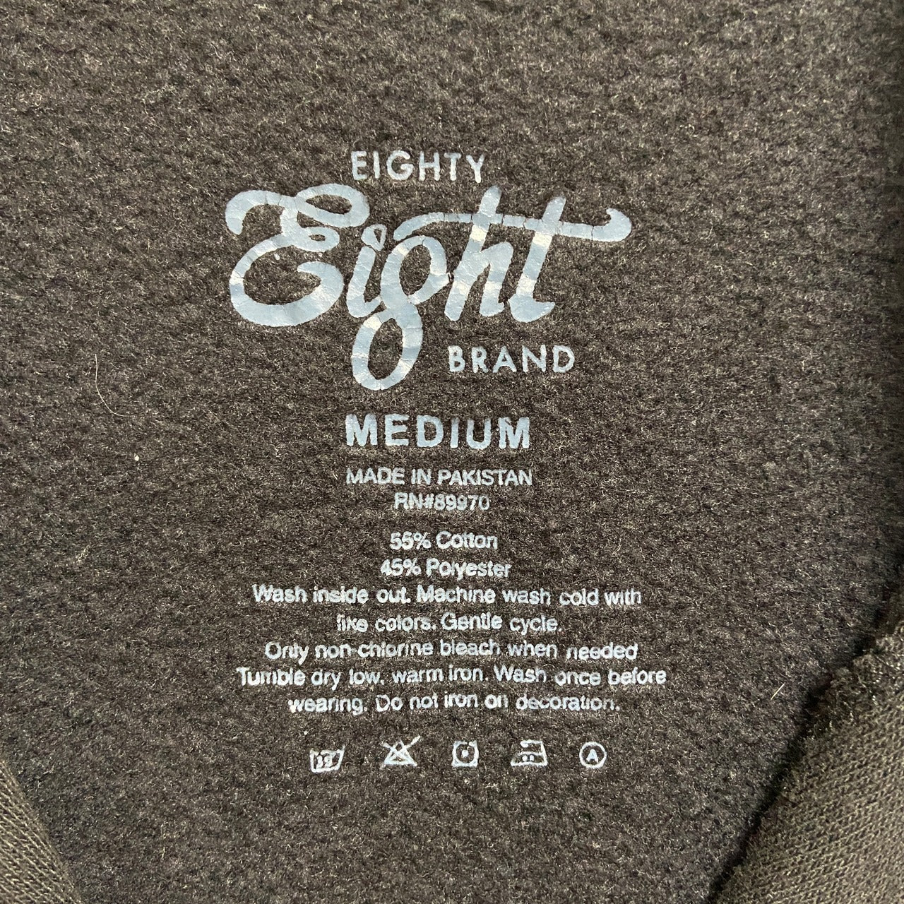EIGHTBRAND　長袖スタジャン　バックプリント　バラ　ドクロ　黒　ブラック　秋冬服　Mサイズ　古着
