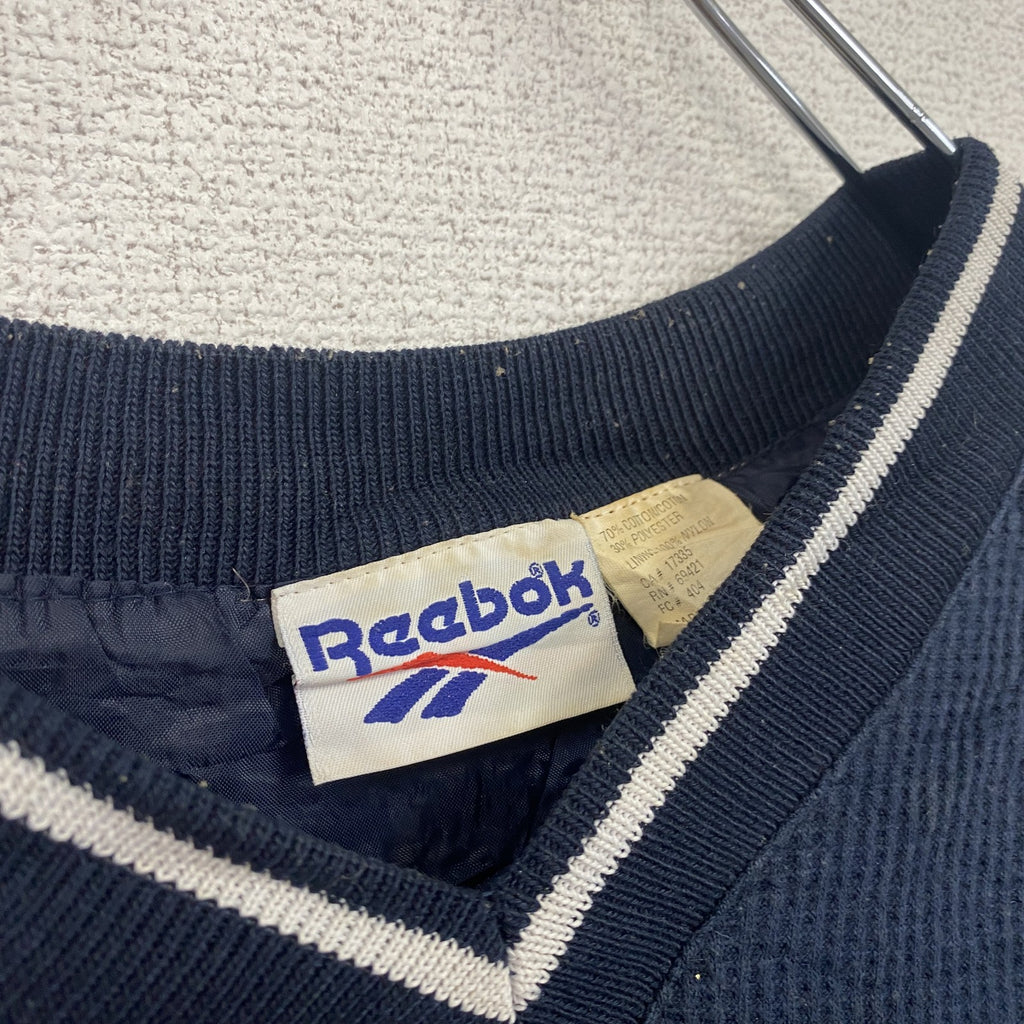 90s　Reebok　リーボック　ナイロンプルオーバー　ヴィンテージ　紺　ネイビー　Mサイズ　古着
