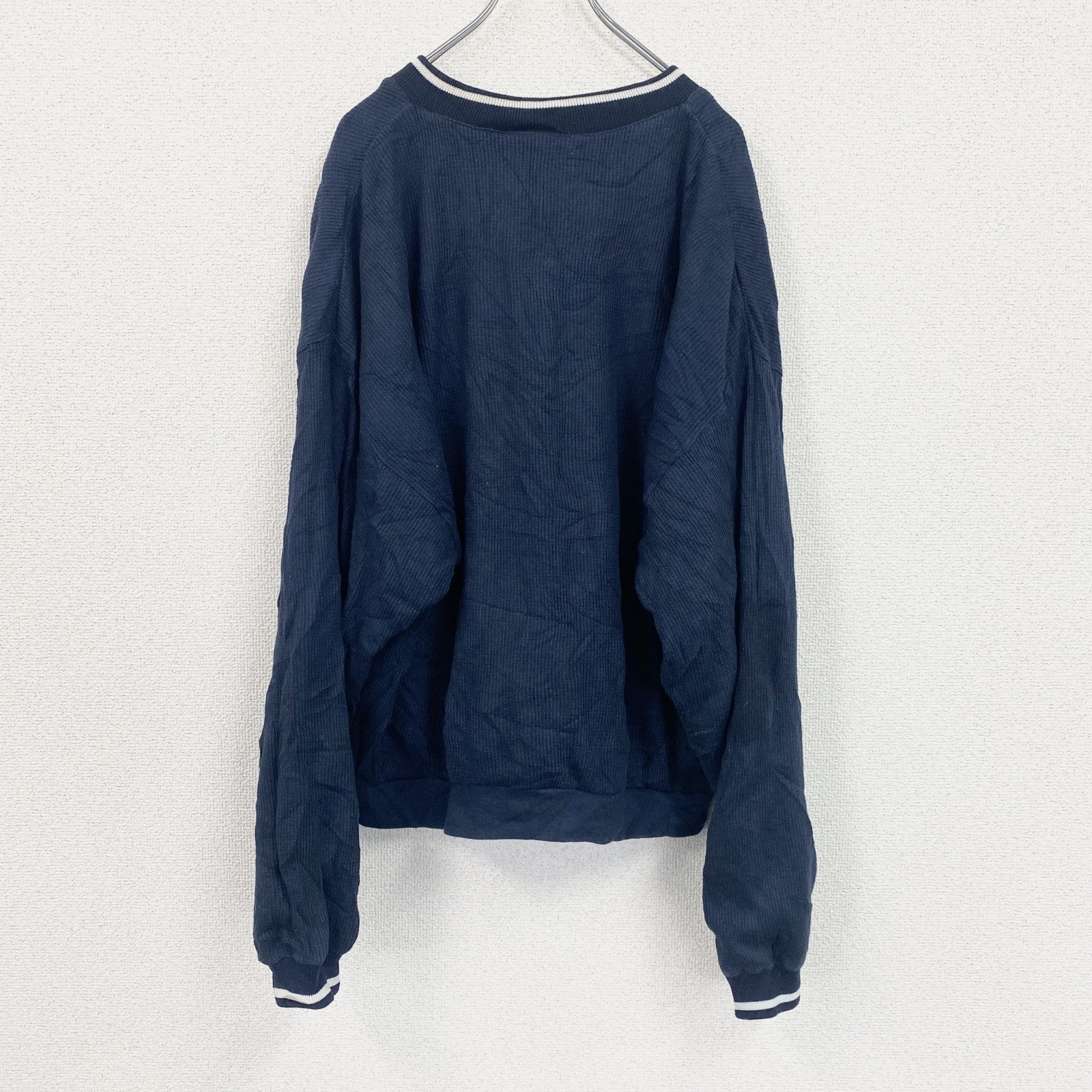 90s　Reebok　リーボック　ナイロンプルオーバー　ヴィンテージ　紺　ネイビー　Mサイズ　古着