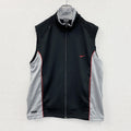00s　NIKE　ナイキ　DRI-FIT　フルジップベスト　スウッシュ　ヴィンテージ　黒　ブラック　Lサイズ　古着