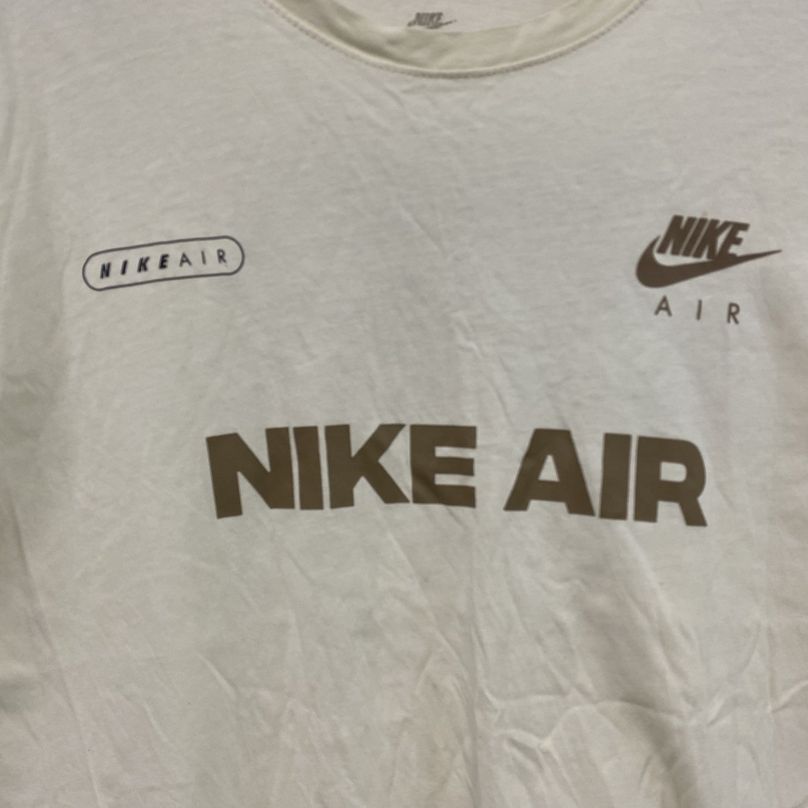 NIKE　ナイキ　半袖プリントTシャツ　アイボリー　XLサイズ　古着