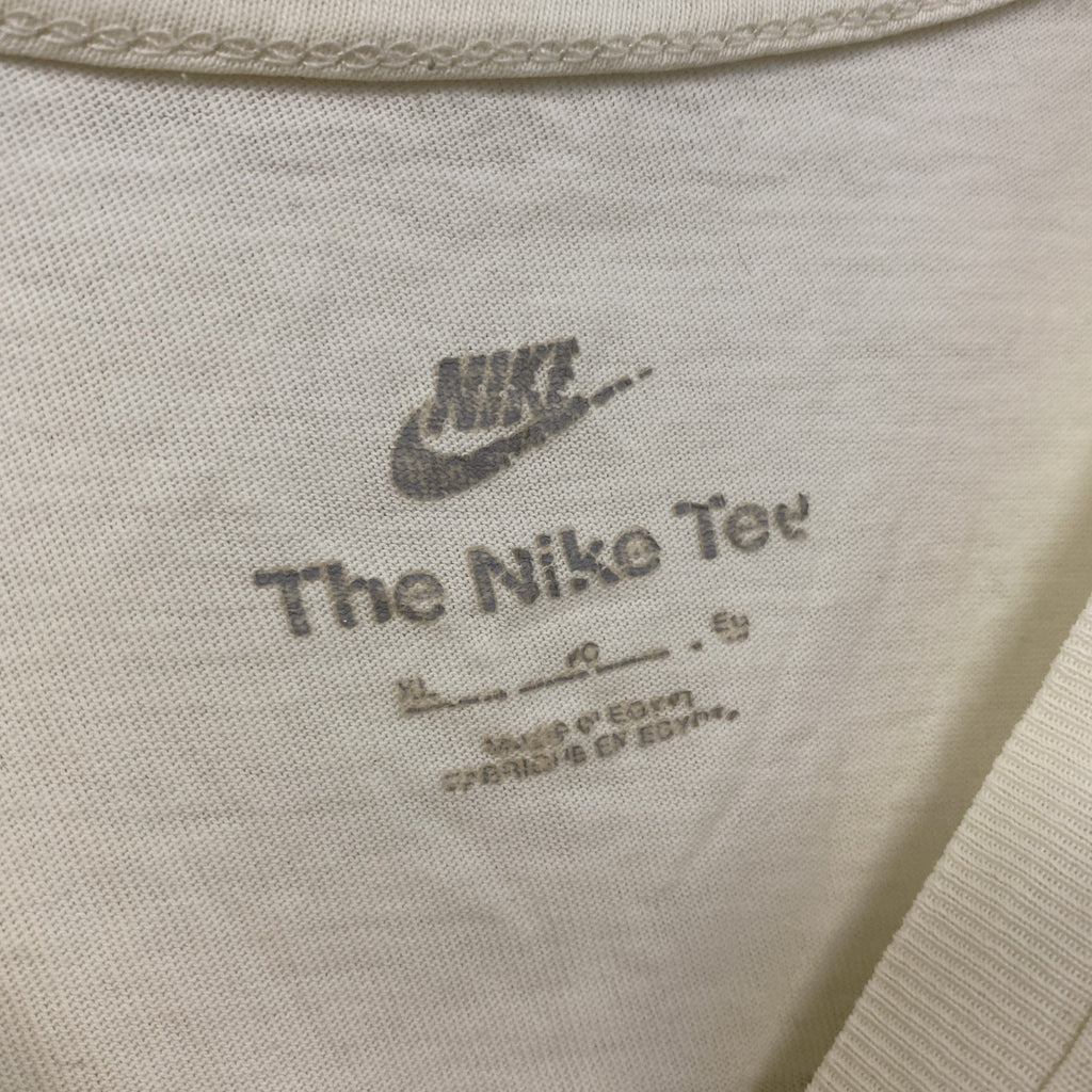 NIKE　ナイキ　半袖プリントTシャツ　アイボリー　XLサイズ　古着