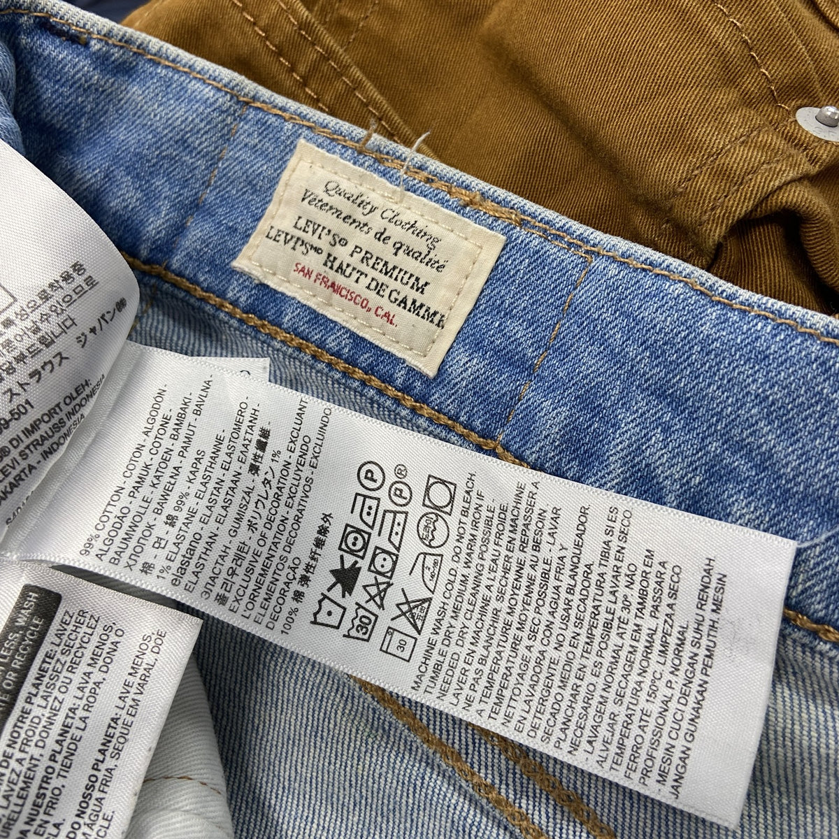 Levi’s　リーバイス　510　デニムパンツ/ジーンズ　ジップフライ　インディゴ　W32サイズ　古着