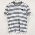 THE NORTH FACE　ザ・ノースフェイス　半袖ボーダーTシャツ　太ピッチ　灰色　グレー　Lサイズ　古着