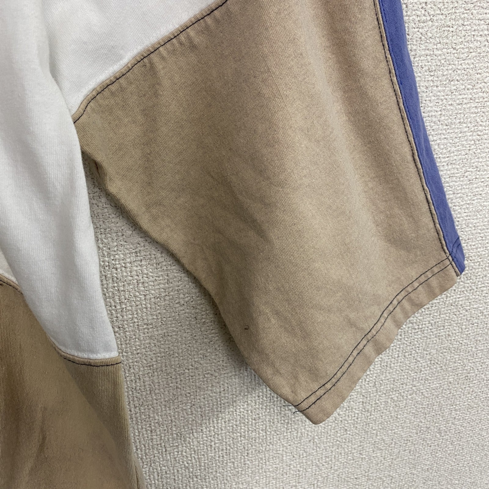 90s　POLO SPORT　ポロスポーツ　ラルフローレン　長袖Tシャツ/ロンT　白　ホワイト　ベージュ　Lサイズ　　ヴィンテージ　古着