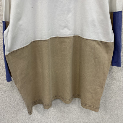 90s　POLO SPORT　ポロスポーツ　ラルフローレン　長袖Tシャツ/ロンT　白　ホワイト　ベージュ　Lサイズ