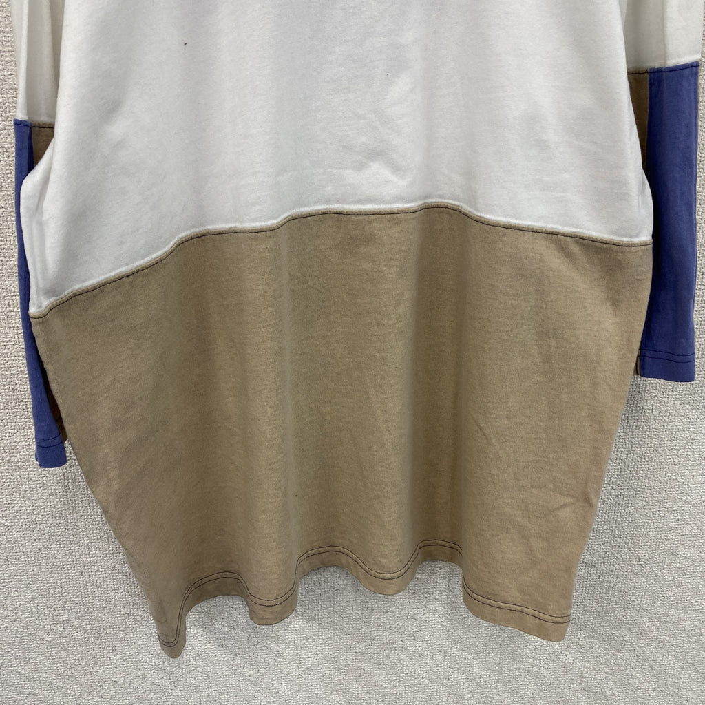 90s　POLO SPORT　ポロスポーツ　ラルフローレン　長袖Tシャツ/ロンT　白　ホワイト　ベージュ　Lサイズ　　ヴィンテージ　古着