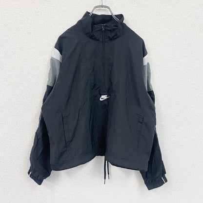 NIKE　ナイキ　プルオーバーナイロンジャケット　ハーフジップ　アノラック　黒　ブラック　Sサイズ