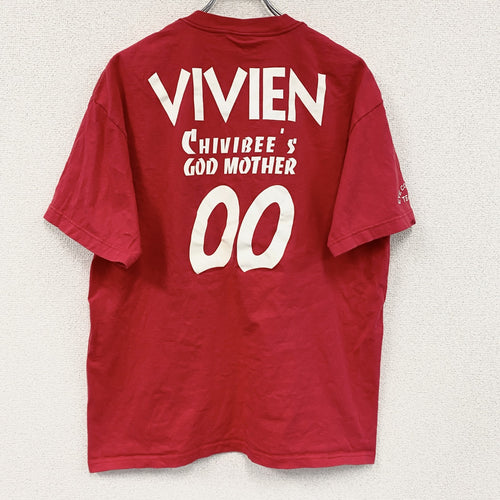 00s　anvil　半袖プリントTシャツ　ヴィンテージ　赤　レッド　XLサイズ　古着