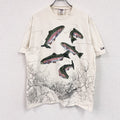 ONEITA　オニータ　半袖プリントTシャツ　シングルステッチ　白　ホワイト　XLサイズ　古着