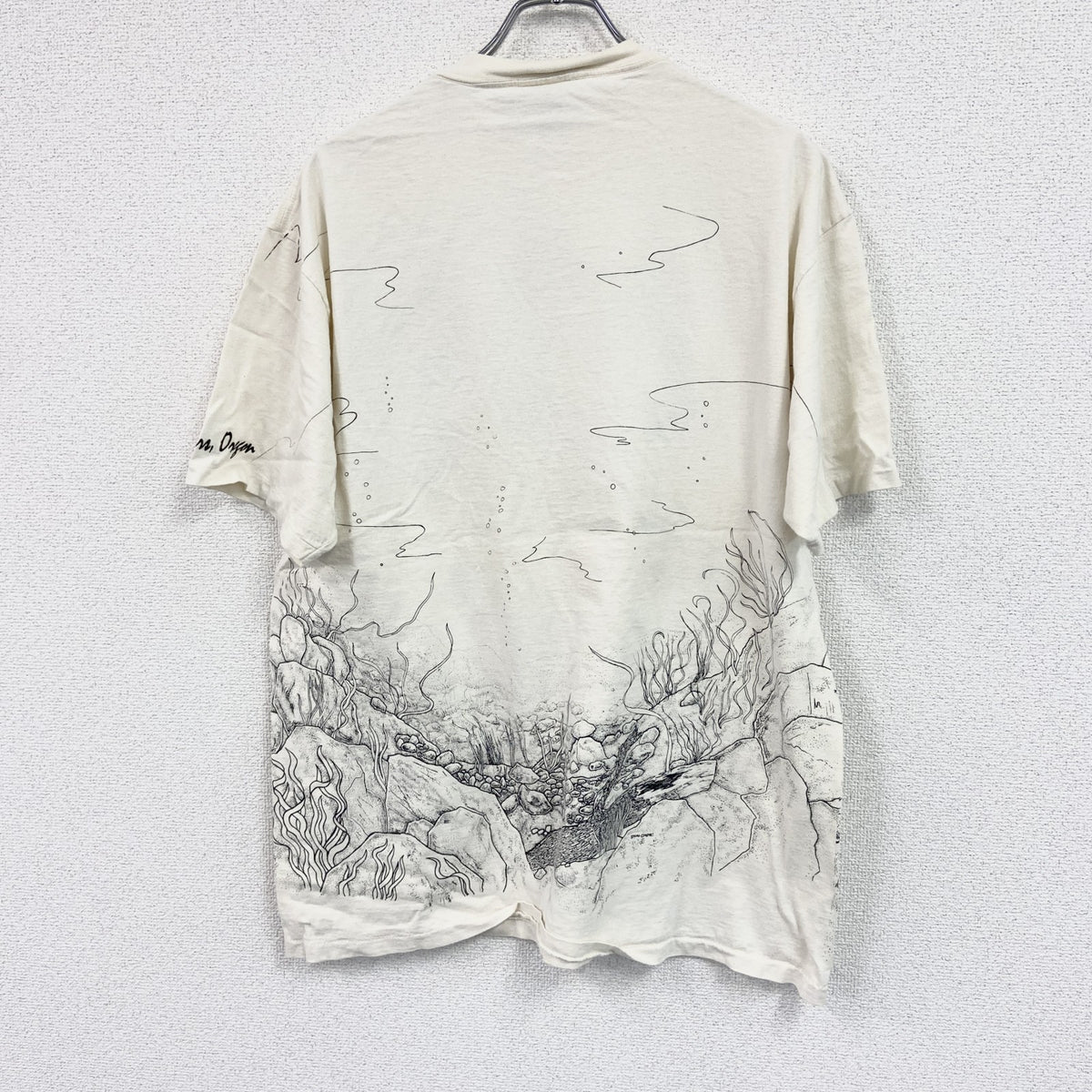 ONEITA　オニータ　半袖プリントTシャツ　シングルステッチ　白　ホワイト　XLサイズ　古着