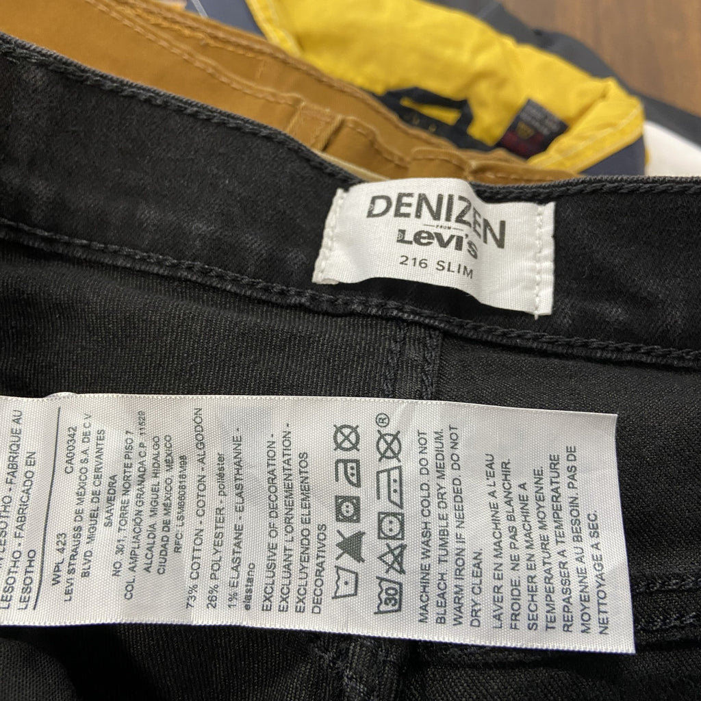 Levi’s　リーバイス　DENIZEN　ブラックデニムパンツ/ジーンズ　ジップフライ　黒　ブラック　W28サイズ　古着