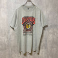 NHL シカゴブラックホークス　アイスホッケー　半袖オフィシャルプリントTシャツ　スポーツ　グレー　灰色　Lサイズ　古着