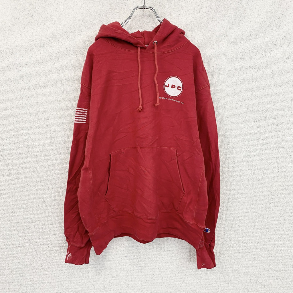 Champion　チャンピオン　リバースウィーブ　スウェットパーカー/フーディー　赤　レッド　Lサイズ　古着