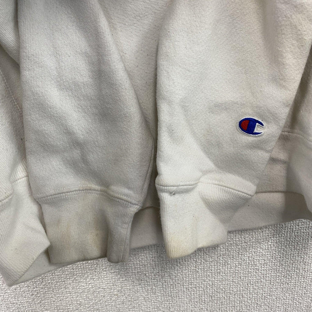 Champion　チャンピオン　リバースウィーブ　スウェットパーカー/フーディー　目無し　白　ホワイト　Lサイズ　古着
