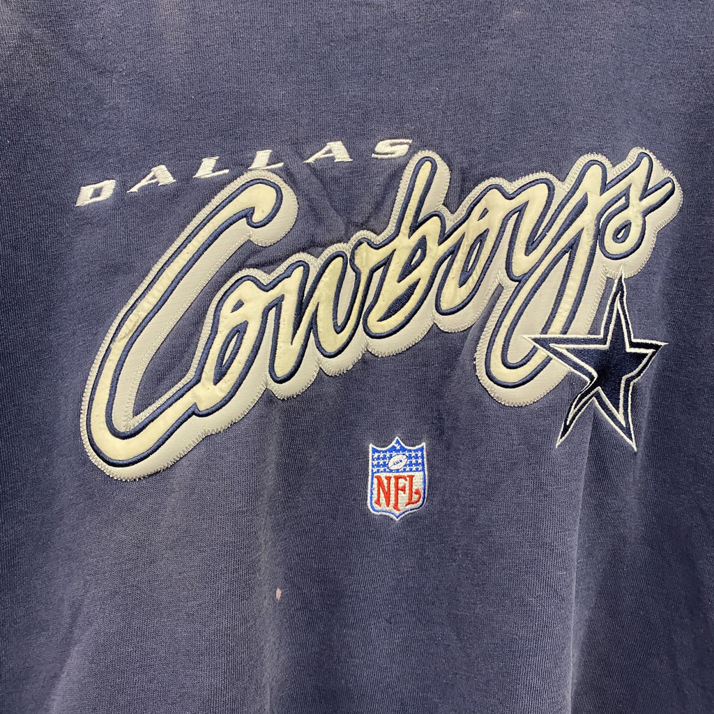 90s～　Reebok　リーボック　NFL　ダラスカウボーイ　スウェット/トレーナー　ヴィンテージ　紺　ネイビー　XLサイズ　古着