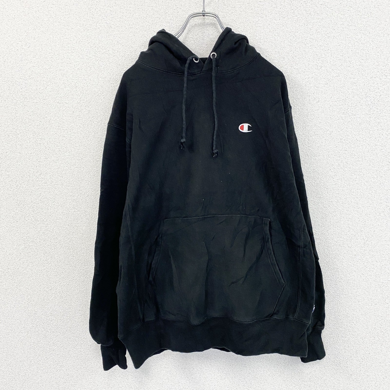 Champion　チャンピオン　リバースウィーブ　スウェットパーカー/フーディー　黒　ブラック　Lサイズ　古着