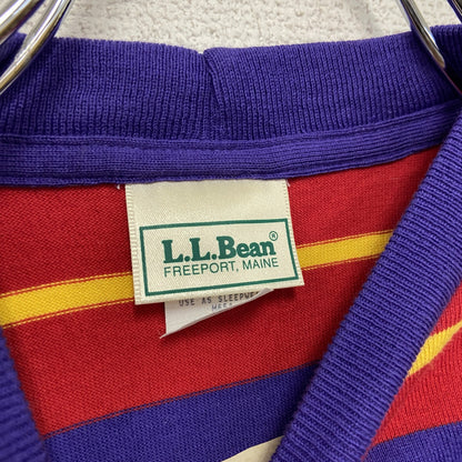 80s　L.L.Bean　エルエルビーン　半袖リンガーTシャツ　ヴィンテージ　ボーダー柄　マルチカラー　Sサイズ