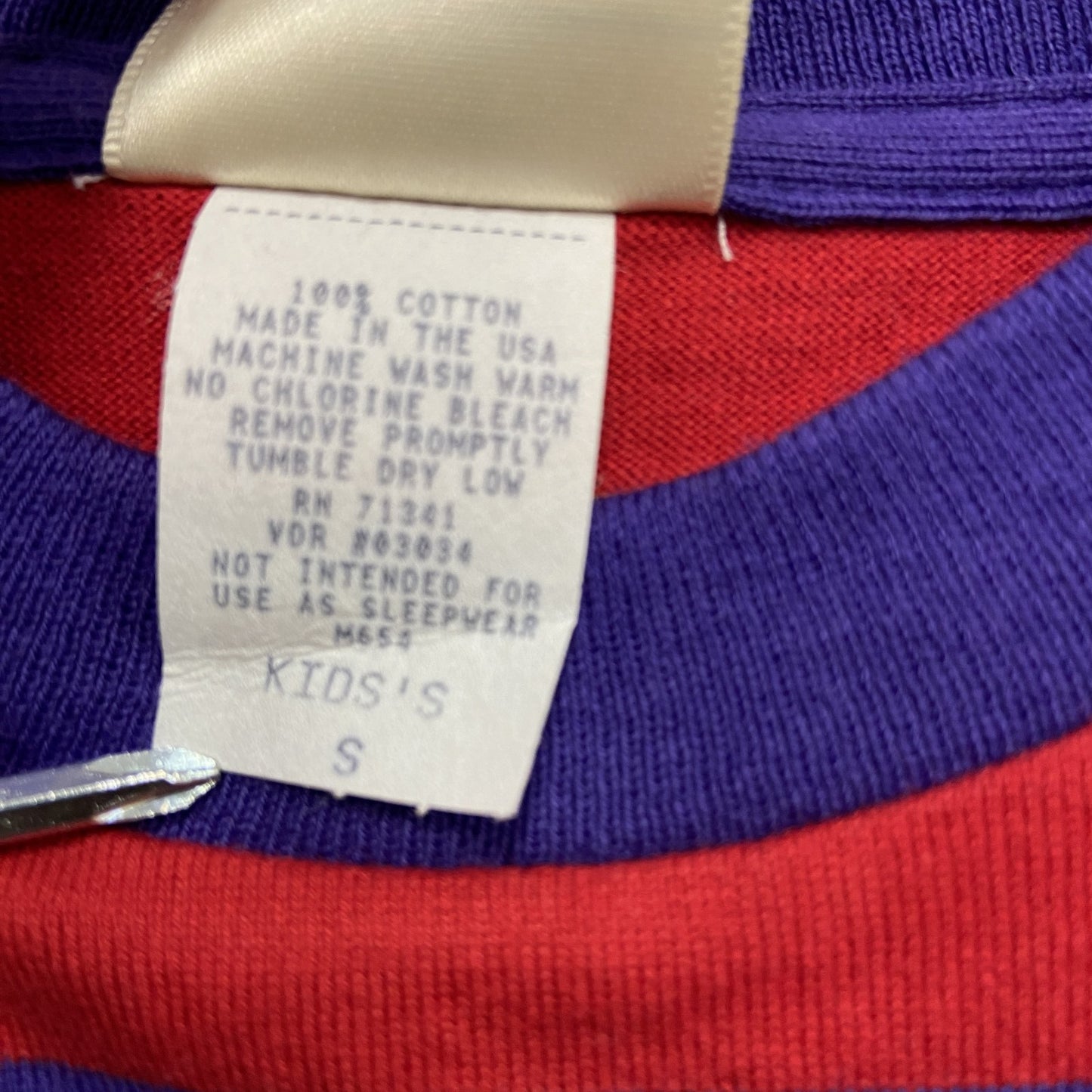 80s　L.L.Bean　エルエルビーン　半袖リンガーTシャツ　ヴィンテージ　ボーダー柄　マルチカラー　Sサイズ