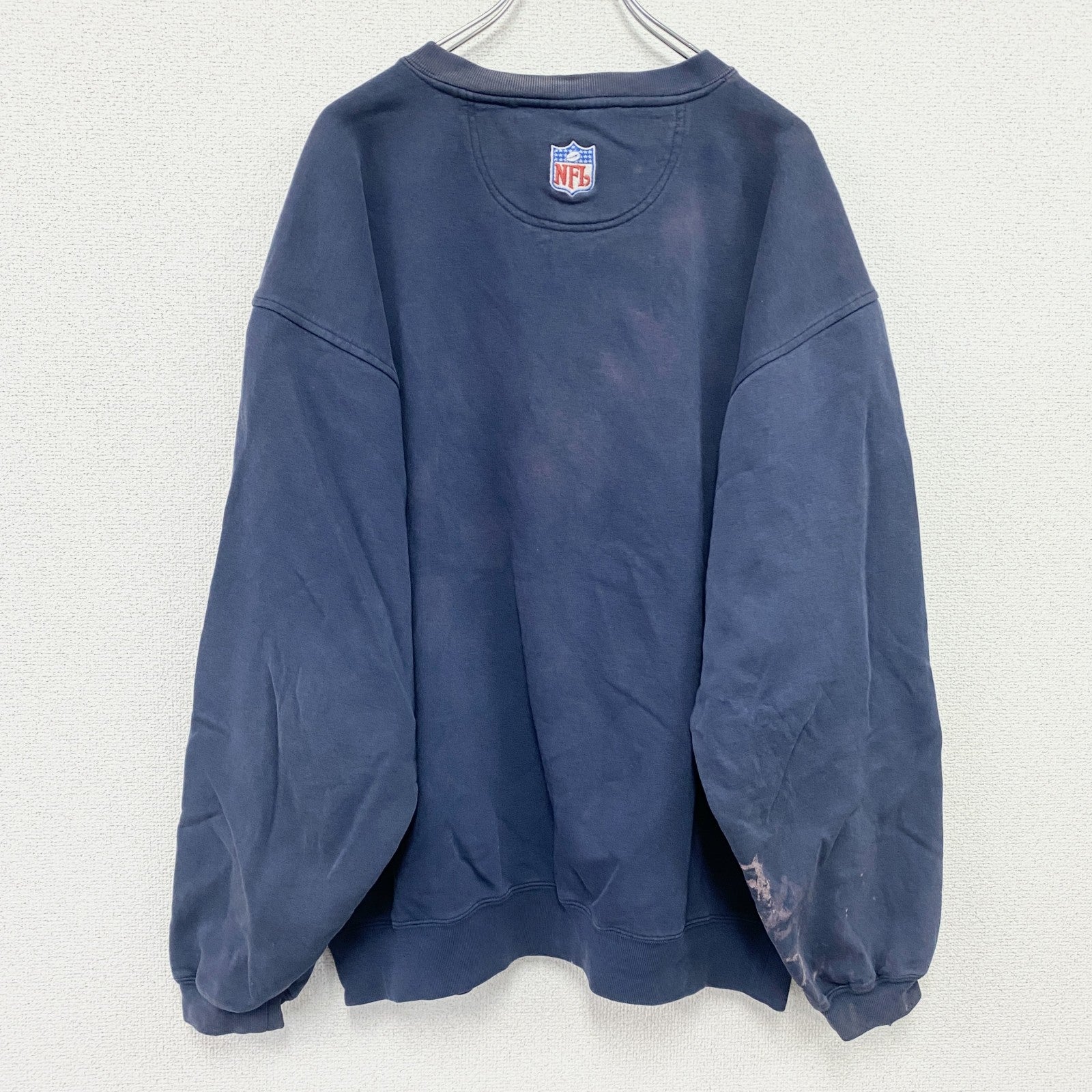 90s～　Reebok　リーボック　NFL　ダラスカウボーイ　スウェット/トレーナー　ヴィンテージ　紺　ネイビー　XLサイズ　古着